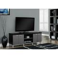 Magneticismmagnetismo 21.25 in. Particle Board, Hollow Core, Grey MDF & Silver Metal TV Stand MA3091787